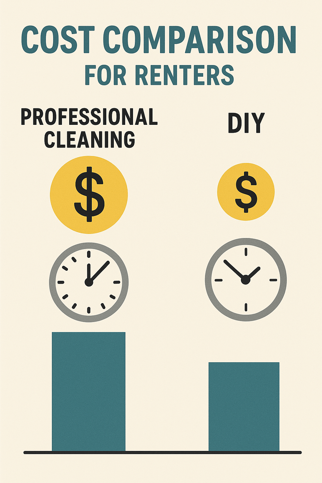 Infographic showing cost breakdown for move out cleaning tenants vs landlords