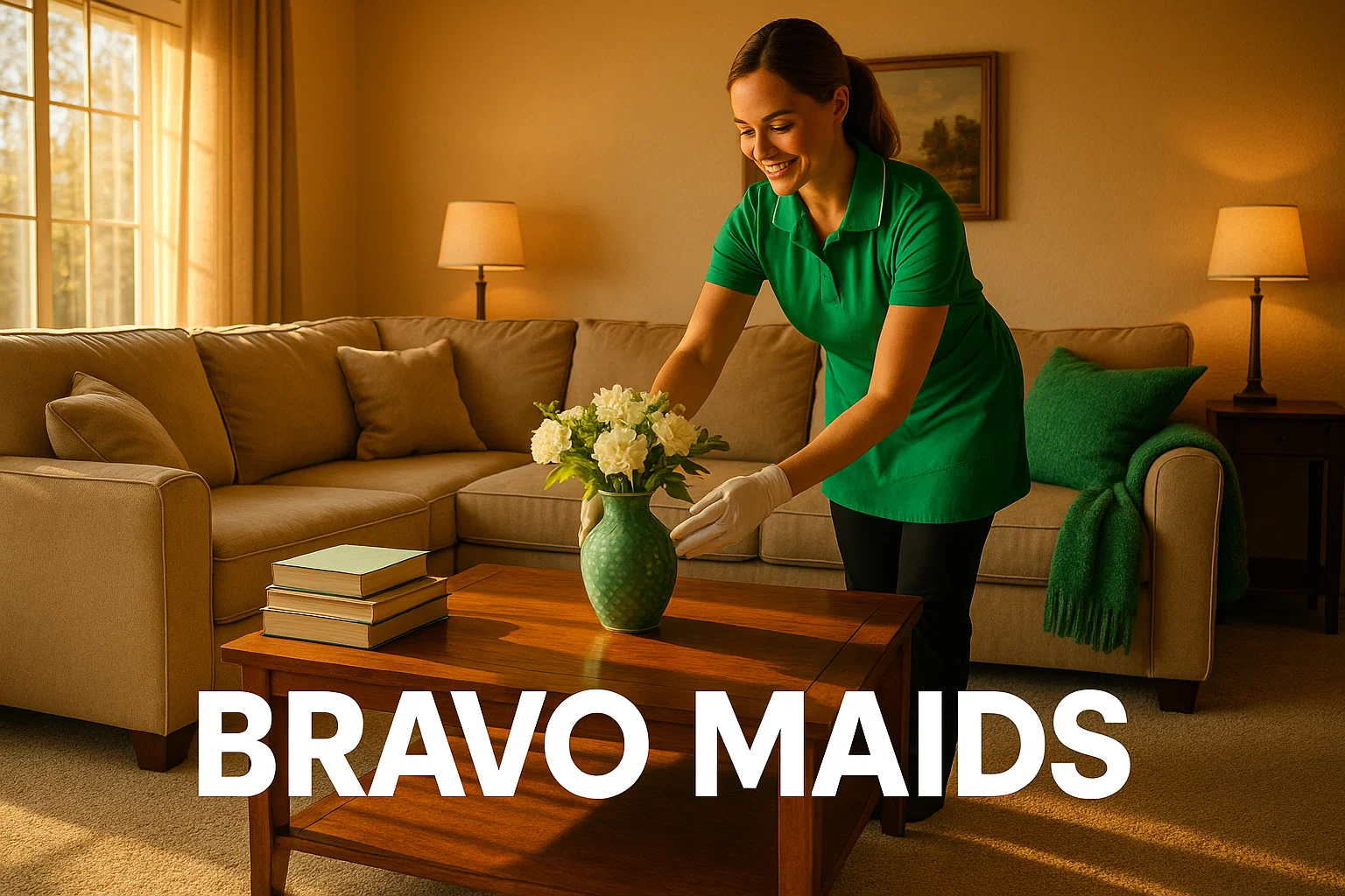 Relaxed family room in San Diego home left spotless after Bravo Maids cleaning