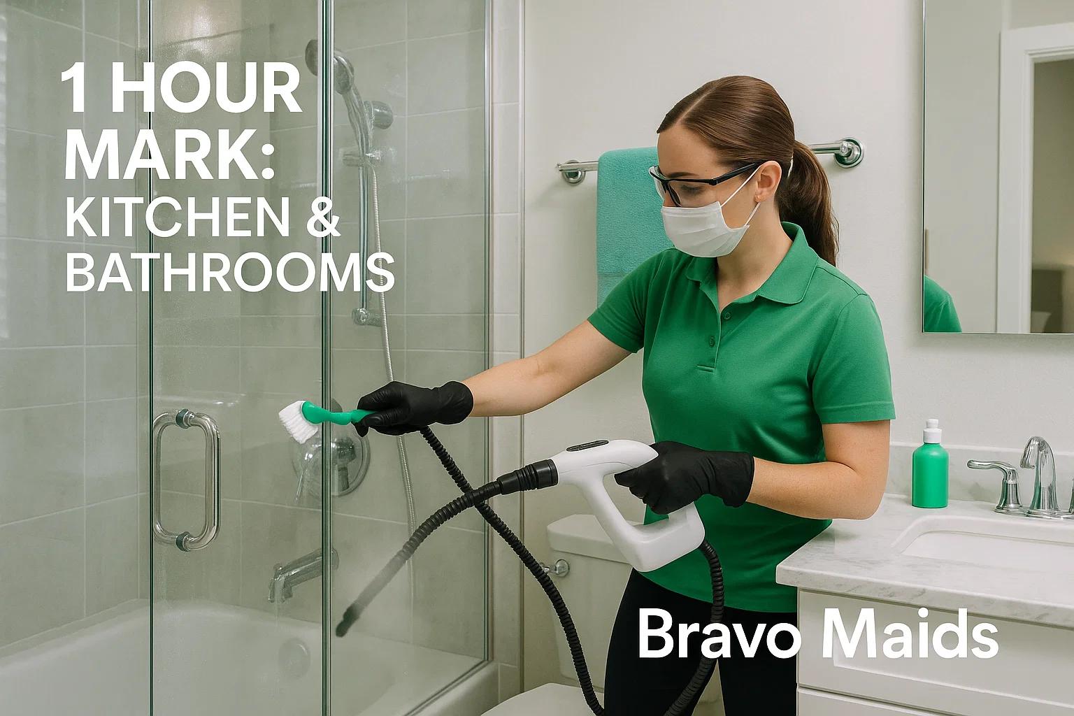 Bathroom Deep Cleaning San Diego – Bravo Maids Sanitation Timeline Bravo Maids bathroom deep cleaning and sanitation process in San Diego