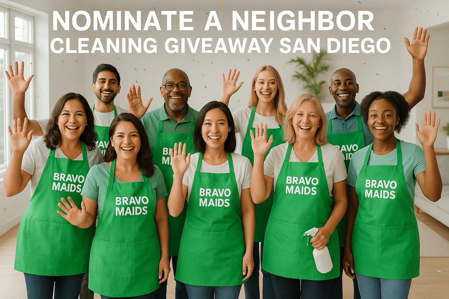 Bravo Maids Nominate a Neighbor Cleaning Giveaway San Diego