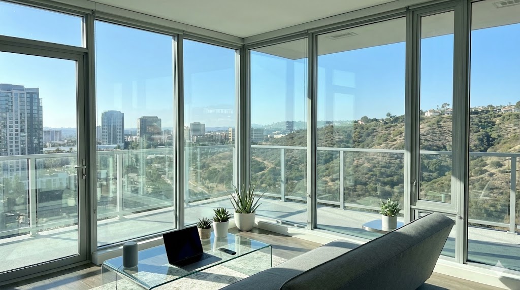 Modern clean condo with view of Mission Valley